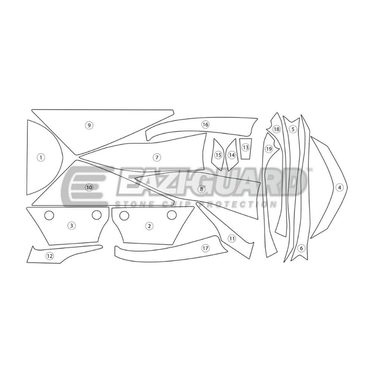 Eazi-Guard Kawasaki ZX-6R 2013 - 2016 Gloss Paint Protection Film