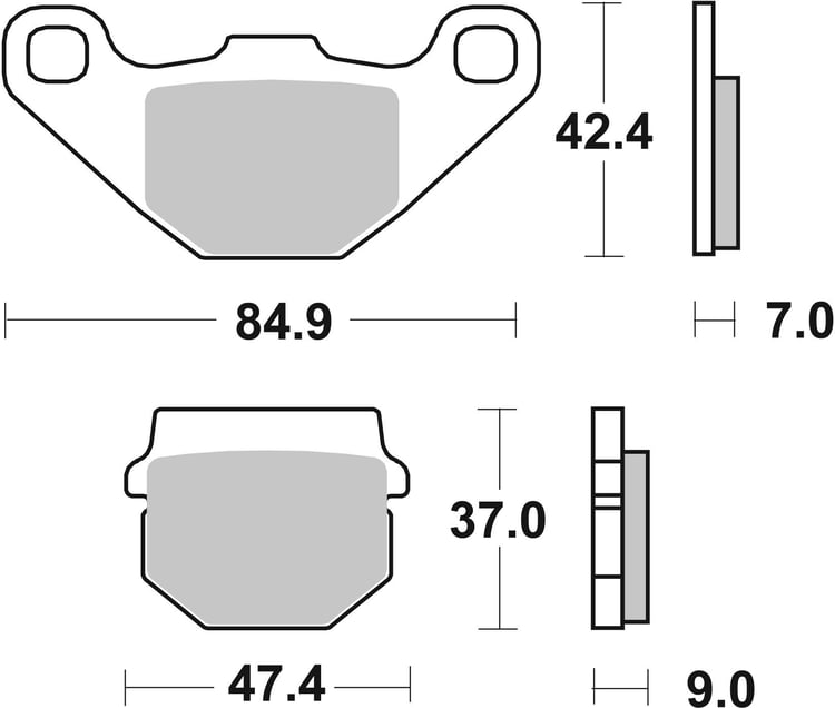 SBS Sintered Maxi Scooter Front Brake Pads - 101MS
