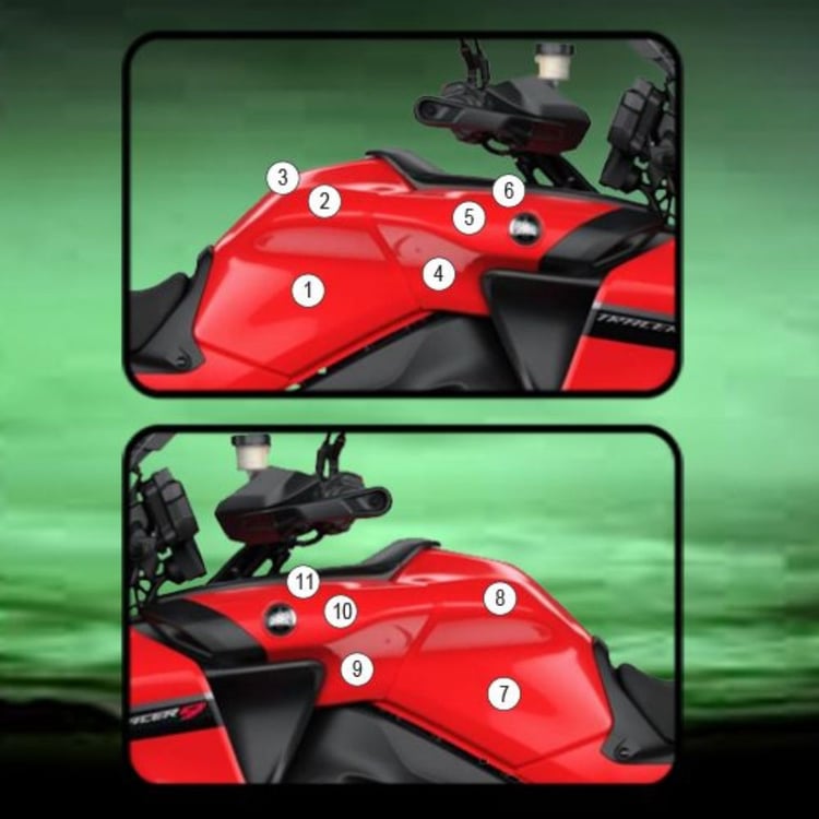 Eazi-Guard Yamaha Tracer 9 GT Gloss Tank Protection Film