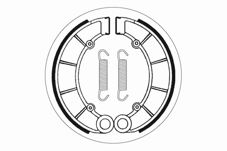 SBS Front / Rear Brake Shoes - 2027