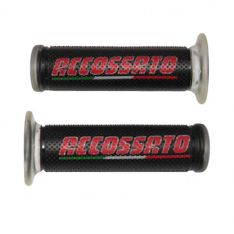 Accossato Classic Red Logo Open End Racing Grips