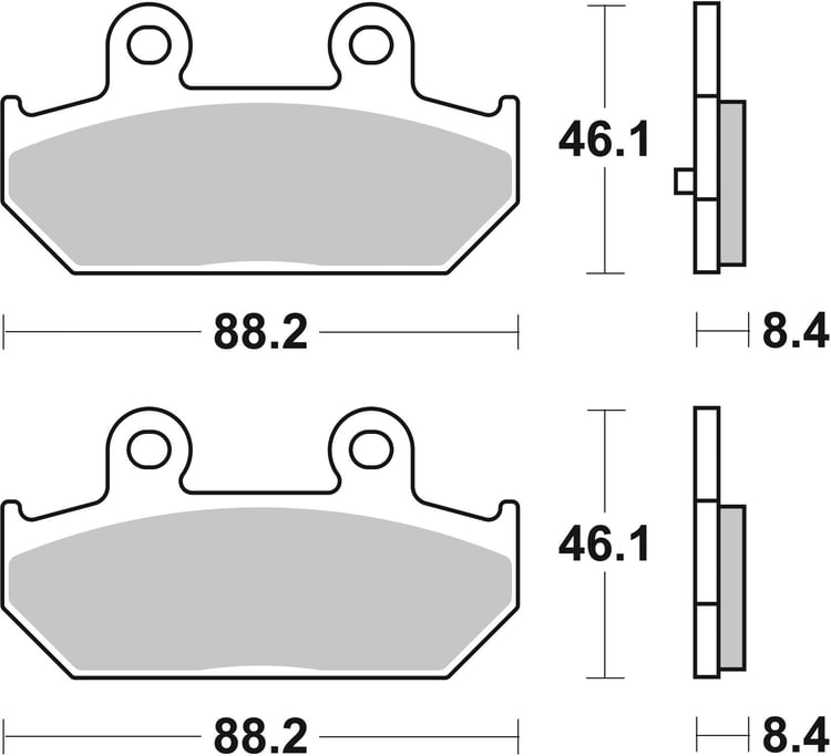 SBS Sintered Maxi Scooter Front Brake Pads - 182MS