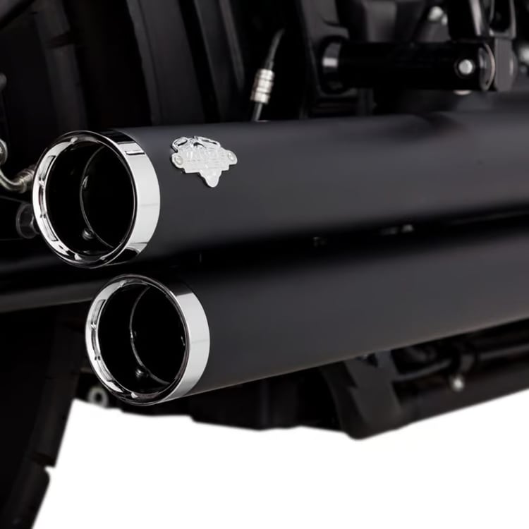 Vance & Hines Bigshot Staggered Softail 86-17 Black Full Exhaust System