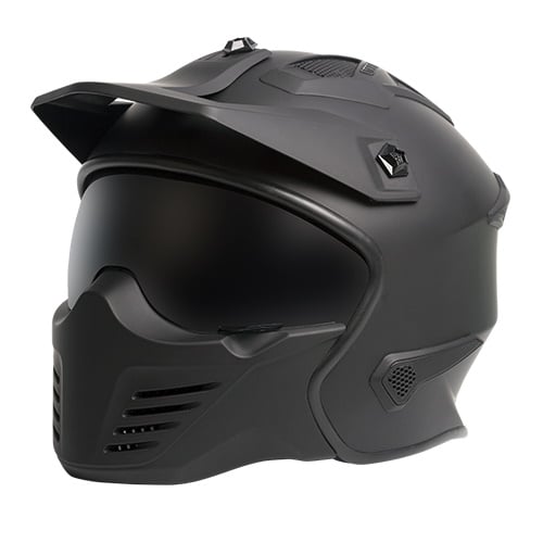 RXT Warrior Street Fighter Matte Black Helmet