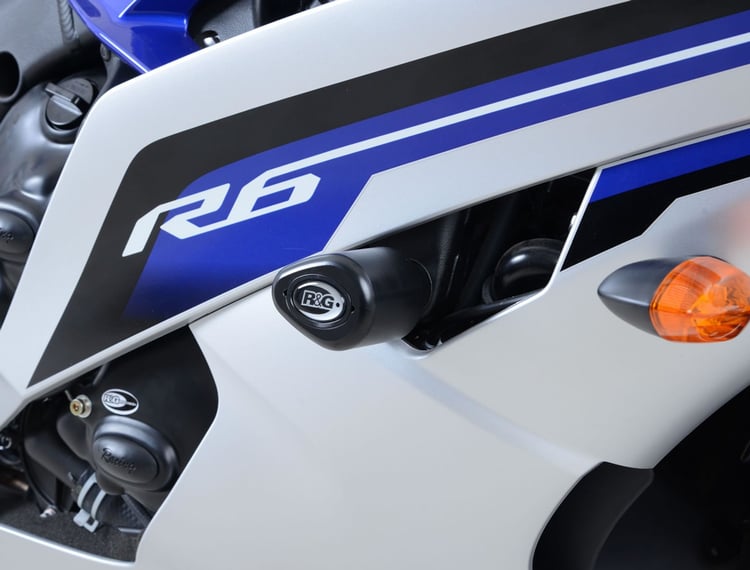 R&G Yamaha YZF-R6 White Aero Crash Protectors (Upper)
