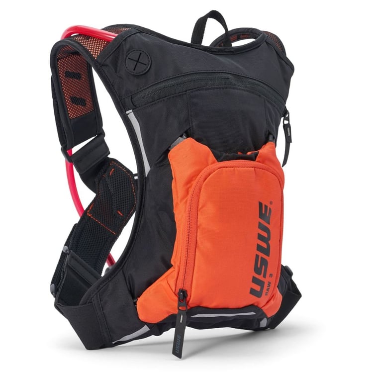 USWE Raw 3L Black/Orange Hydration Backpack