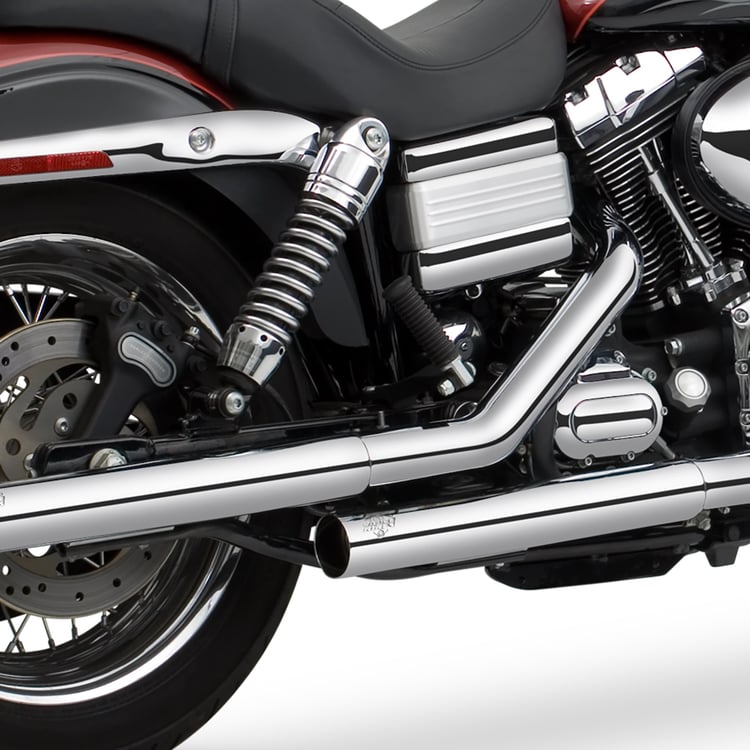 Vance & Hines Straightshots HS Dyna 91-17 Chrome Slip-On Exhaust
