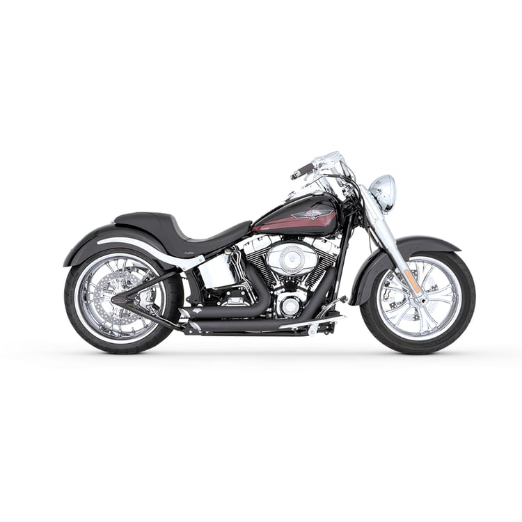 Vance & Hines Shortshots Staggered Softail 86-11 Black Full Exhaust System