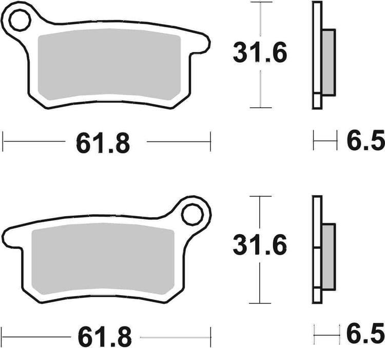 SBS Sintered Offroad Front / Rear Brake Pads - 783SI