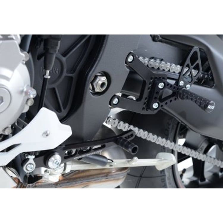 R&G Yamaha YZF-R1/R1M Black Adjustable Rearsets