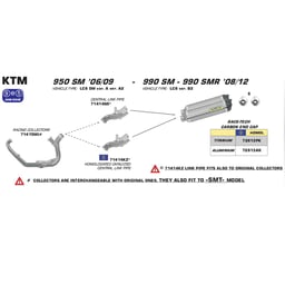 Arrow KTM 950SM Stainless Link Pipe