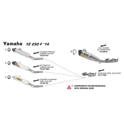 Arrow Yamaha YZ250F/WR250F Stainless Collector