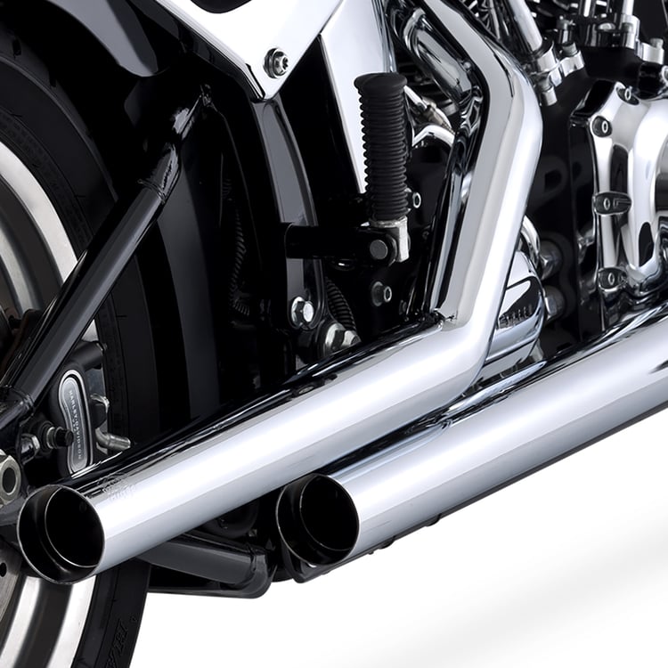 Vance & Hines Straightshots Softail 86-11 Chrome Full Exhaust System
