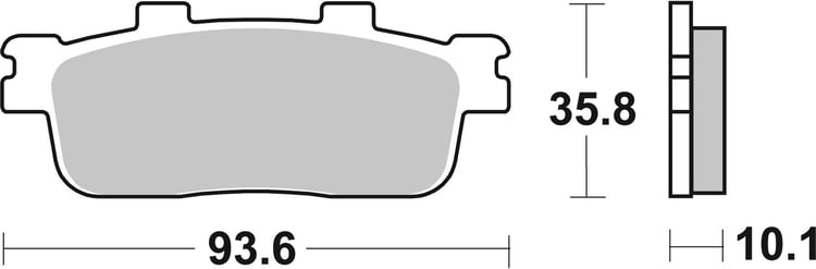 SBS Sintered Maxi Scooter Front Brake Pads - 201MS