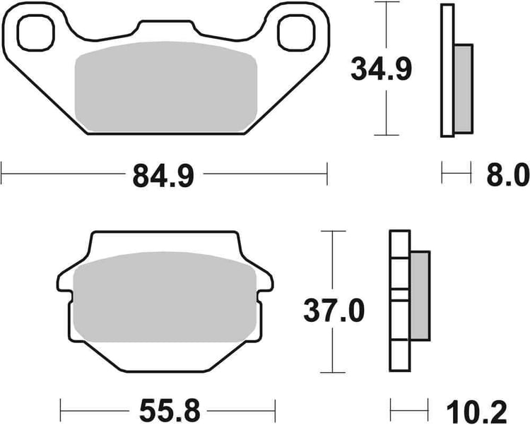 SBS Sintered Offroad Front / Rear Brake Pads - 591SI