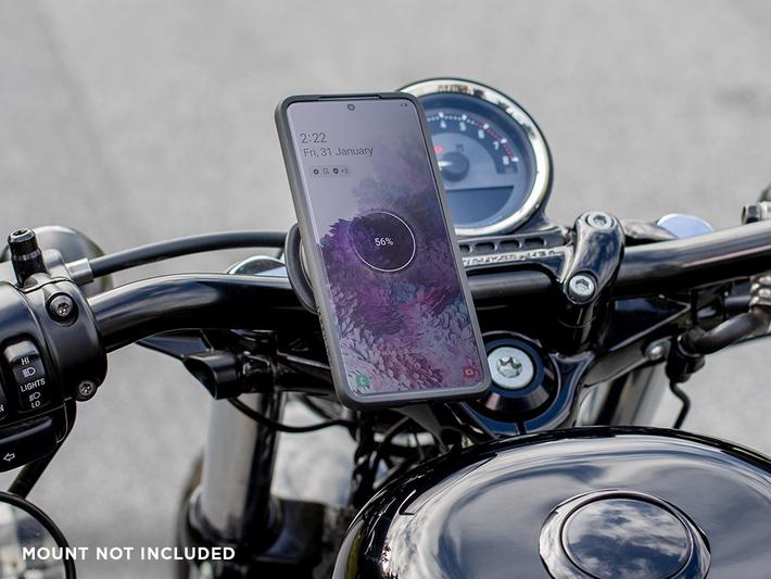 quad lock wireless charging motorcycle mount