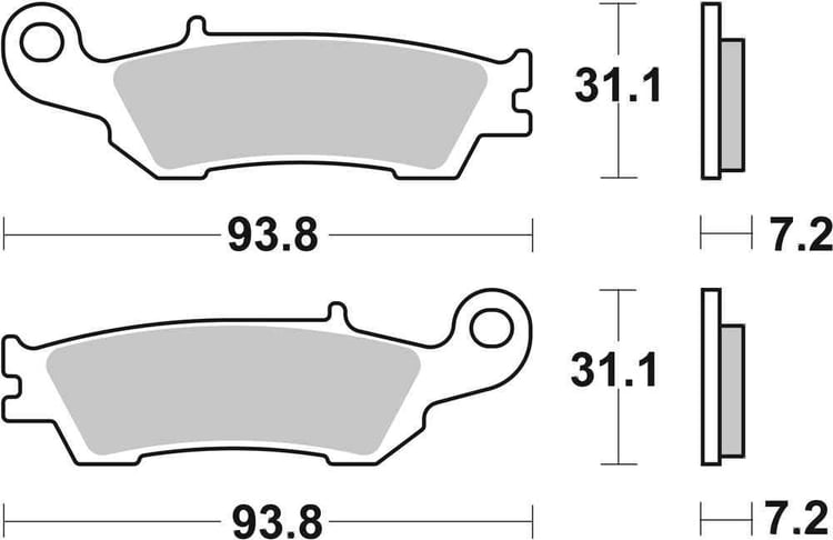 SBS Sintered Offroad Front / Rear Brake Pads - 840SI