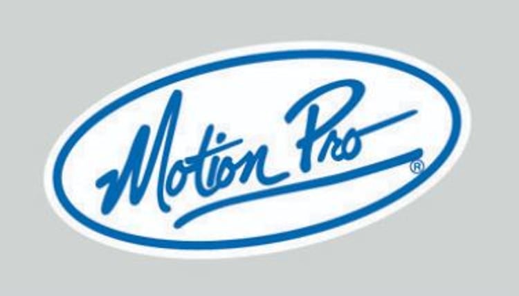 Motion Pro Decal, 4 Inch Oval, Blue on White