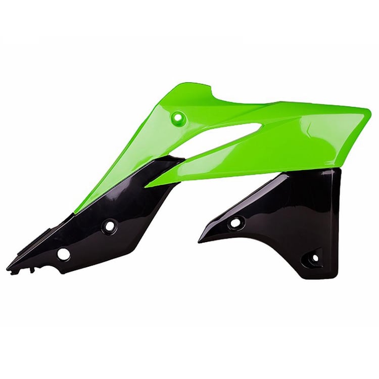 Polisport Kawasaki KX250F Green/Black Radiator Scoops