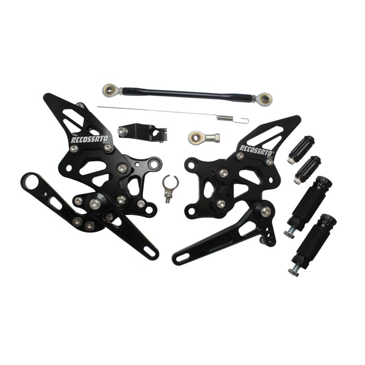 Accossato Aprilia RSV4 2009 - 2019 Black Adjustable Rearsets