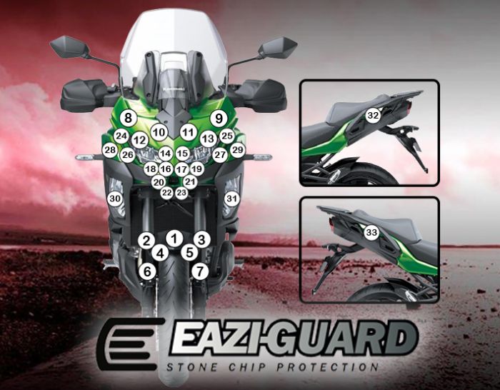 Eazi-Guard Kawasaki Versys 1000 2019 Gloss Paint Protection Film