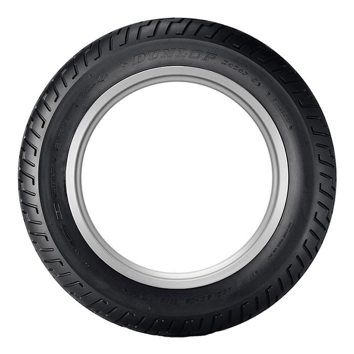 Dunlop D404 140/80H17 Whitewall Front Tyre