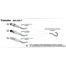 Arrow Yamaha WR250F Stainless Steel Racing Collector Pipe