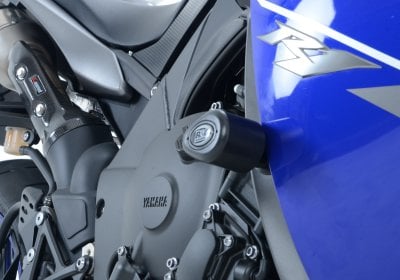 R&G Yamaha R1 No Drill Black Aero Crash Protectors