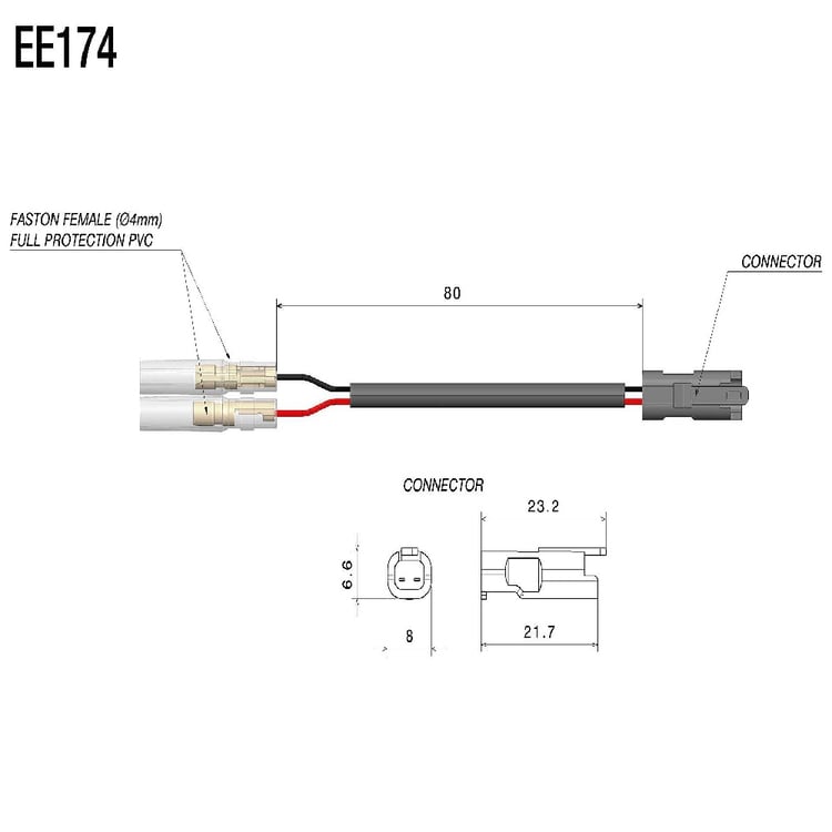 Rizoma EE174H Indicators Cable Kit