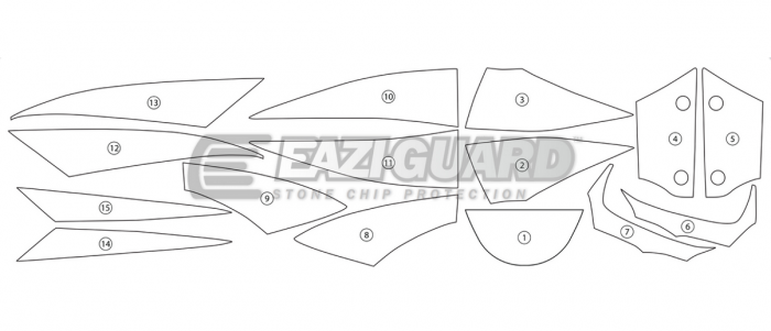 Eazi-Guard Kawasaki Ninja 1000 2011 - 2016 Gloss Paint Protection Film