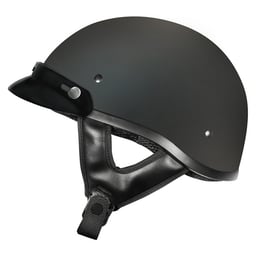 M2R Rebel Shorty Matt Black Peak Helmet