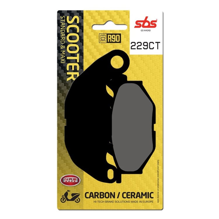 SBS Carbon Tech Scooter Front / Rear Brake Pads - 229CT